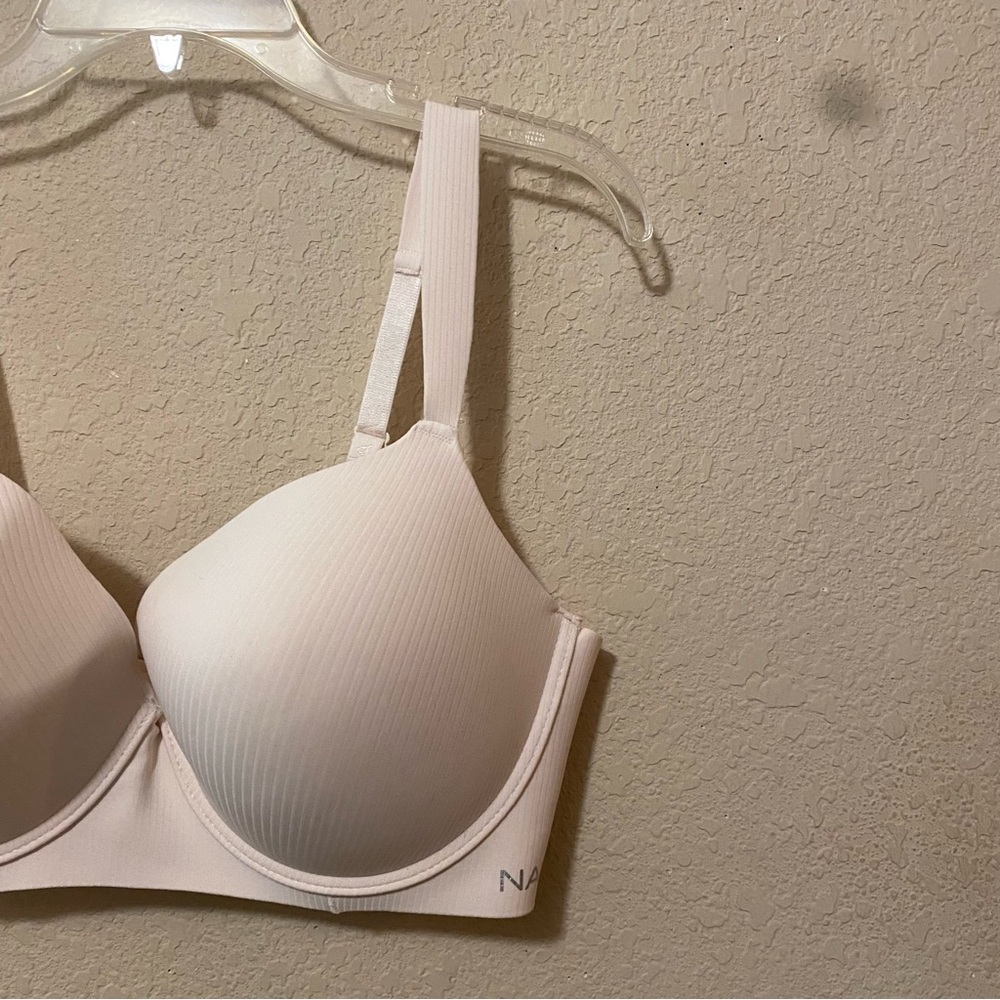 Nautica Intimates Ivory Cream Supportive Underwire Stripe Bra Plus Size 42d View 2
